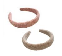 MagiDeal Cerchietto in Pile Fascia per Capelli Donna Accessorio per Capelli Morbidezza Resistente Stile Raffinato Design Versatile Adatto a Viaggi Passeggiate, Ros Caffè Chiaro, Altro