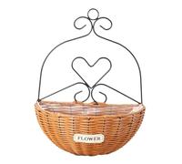 MagiDeal Cesto portafiori da Appendere alla Parete, fioriera Leggera, Porta Piante, Cestino portaoggetti, Vaso da Parete, Vaso per Giardino e Balcone, Cachi