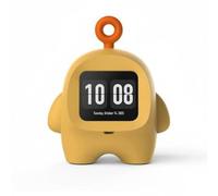 MagiDeal Children Learning Device Robot Istruzione Interattivo Assistente da Comodino Conversazioni Vocoali Promemoria Sveglia Sonno Display Emoticon Corpo in, Giallo