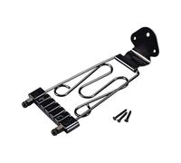 MagiDeal Chitarra elettrica, cordiera, parti per chitarra jazz archtop con viti di montaggio, hardware in lega di zinco, ponte a 6 corde, Nero