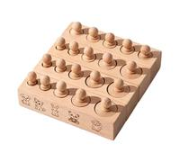 MagiDeal Cilindro Sensoriale Bambini Tavola Abbinamento Puzzle Forme Pioli Cilindrici Base Rettangolare con Tondi Legno Faggio Levigato per Pratica Manuale E