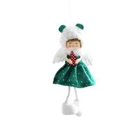 MagiDeal Ciondolo a forma di bambola angelo, adorabile fata, regalo, ornamento da appendere all'albero, decorazione natalizia per feste di matrimonio, Verde