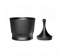 MagiDeal Coffee Ground Distributor Strumento per Caffè con Porzionatore Distributore Contenitore Polvere E Tazza Versatrice in Alluminio Adatto a Preparazione Espresso Cucina, Nero