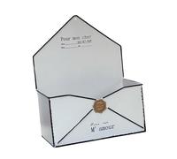 MagiDeal Contenitore per Fiori da Parete con Design a Busta in Metallo, Facile da installare, Robusto e Multiuso, Decorazione per Balcone in Stile Fattoria, Size S White