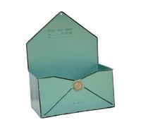 MagiDeal Contenitore per Fiori da Parete con Design a Busta in Metallo, Facile da installare, Robusto e Multiuso, Decorazione per Balcone in Stile Fattoria, Size L Green