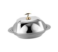 MagiDeal Coperchio per Alimenti in Acciaio Inox, Coperchio per Dessert, per Cucinare, in Metallo per, Piatto Da Portata, Cupola Da Cucina, 36 Cm