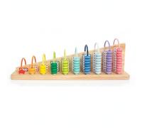 MagiDeal Cornice Aritmetica per Bambini Pallottoliere Tavola Numerica Abaco Tavola Matematica in Legno con Piste di Perline per Contare Sommare Sottrarre Adatta a Scuola Casa Regalo