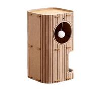MagiDeal Cuccia per Gatti, rifugio Accogliente, rifugio Portatile, Cuccia per Animali Domestici con Palla appesa e Giocattolo per Gatti Multipli Che dormono, Marrone Chiaro, 2 Livelli