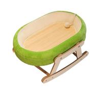MagiDeal Cuccia rialzata per Gatti, Divano per Dormire, di Forma Ovale, Comoda, Traspirante, Cuccia per Animali Domestici per Uso Interno ed Esterno, Verde