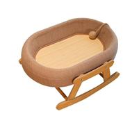 MagiDeal Cuccia rialzata per Gatti, Divano per Dormire, di Forma Ovale, Comoda, Traspirante, Cuccia per Animali Domestici per Uso Interno ed Esterno, Marrone
