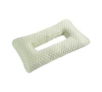 MagiDeal Cuscino per forare le orece per dorme di lato, morbido e comodo da indossare, con auricolari, imbottitura traspirante, lavabile e con un foro, Verde