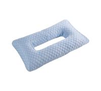 MagiDeal Cuscino per forare le orece per dorme di lato, morbido e comodo da indossare, con auricolari, imbottitura traspirante, lavabile e con un foro, Blu