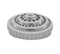 MagiDeal Custodia porta punte da trapano con 100 fori, supporto per punte per levigatura unghie, scatola di immagazzinaggio vuota, ordinata e girevole, Grigio