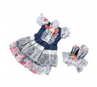 MagiDeal da Principessa per Bambola con Vestito Lungo in Stoffa con Dettagli in Pizzo E Fiocchi per Composizione di Storie E Collezione di Abiti per Bambole, Color to 8