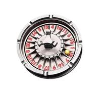 MagiDeal Dadi della Roulette Roulette in Metallo D20 Forniture per Feste con Confezione Regalo Dadi rotanti Dadi da Gioco di Ruolo per Feste di Carnevale Bar, Nero