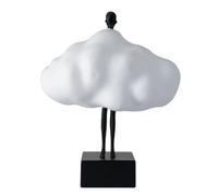 MagiDeal Decorazione Artistica in Resina con Forma di E Testa Piccola Nera Scultura da Tavolo con Gambe Sottili E Base Rettangolare Adatta per Ufficio Domestico Libreria Ambiente Chic