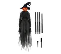 MagiDeal Decorazione da giardino con zucca a LED per Halloween, con mani che si tengono e streghe urlanti, per le feste all'aperto.