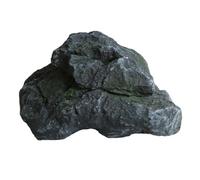 MagiDeal Decorazione da Giardino Leggera, in Fibra di Vetro, con Accessori multifunzionali, Finta Roccia Decorativa per Paesaggio, Grigio Scuro 28x17x13cm