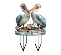 MagiDeal Decorazione di palo del Giardino 2D Ornamento Acrilico Modello Animale Decorazioni da Giardino Plaque per per Festival Indoor per canti