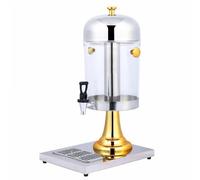 MagiDeal Dispenser di Succo Distributore di Bevande Contenitore per Bibite Erogatore a Doppia Camera con Base Stabile E Componenti Facili da Pulire Adatto a, Gold, Single 8L