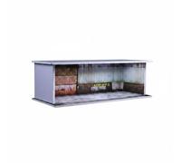 MagiDeal Display Diorama Garage Basamento Scena Parcheggio 1 64 in PVC E Acrilico per Creare Narrazione Visiva E Mettere in Risalto le Auto Adatto a, Magazzino Abbandonato
