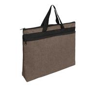 MagiDeal Document Bag Cartella Portadocumenti Da Ufficio con Manico Ergonomico Cerniera Resistente Organizzatore con Divisori Multipli per Strumenti Scolastici, Cachi 38x7x30cm