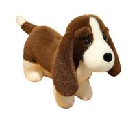 MagiDeal Dog Toy Cartoon Animal Decor Creative Ornment Realistic Huging Giocattolo di Peluche per Adolescenti Bambini Bambini, Marrone Scuro