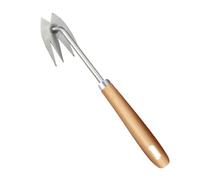 MagiDeal Estirpatore Manuale Rimuovi Erbacce Diserbante da Giardino Trapianto per Sollevare Sradicare Erbe con Impugnatura in Legno Resistente in Acciaio, 30cm V Head