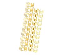 MagiDeal Fermagli per trecce, perline per dreadlock, fermagli per capelli regolabili, anelli, accessori per dreadlock, gioielli per capelli per spettacoli, Oro 40 Pezzi