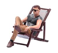 MagiDeal Figura in Miniatura 1/64 Uomo Seduto su Una Poltrona Figura Dipinta per progetti