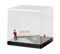 MagiDeal Figura in Miniatura in Scala 1:64, Modello di Persone, Diorama in Miniatura, Scena di Strada per Modello architettonico, Micro Paesaggio, Figura Rossa
