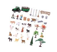 MagiDeal Figure di Animali da Fattoria, Micro Paesaggio, Giocattoli didattici, Tavolo di Sabbia, Scena Giocattolo, Modello di Figurine per Adulti, Ragazzi e, 49 Pezzi