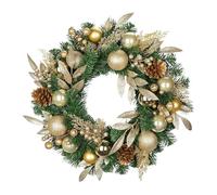 MagiDeal Ghirlanda natalizia per porta d'ingresso, regalo di decorazioni natalizie realistiche, decorative con palline, ornamento per la festa della