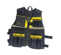 MagiDeal Gilet portautensili comodo, robusto e spesso, tasca portautensili portatile per uomo, abbigliamento da lavoro riflettente per elettricisti,