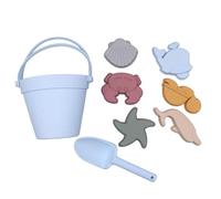 MagiDeal Giocattoli da Spiaggia per Bambini, Giocattoli da Sabbia in Silicone, Versatili, Regalo di Compleanno, Giochi Leggeri per Bambini E Bambine, per Il Gi, Azzurro