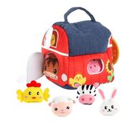MagiDeal Giocattoli di Peluche per Animali da Fattoria, Set da Gioco per Genitori e Bambini, Giocattolo Portatile per la Prima Infanzia, Giocattolo educativo, 18x15x22cm