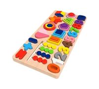 MagiDeal Giocattolo di impilamento e ordinamento delle forme in legno per bambini e bambine, giocattolo sensoriale per abilità motorie fini, tavola impilabile