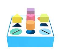 MagiDeal Giocattolo in legno per l'ordinamento delle forme e dei colori, puzzle di abbinamento per il riconoscimento delle forme e dei colori per bambini,