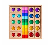 MagiDeal Gioco di Incastro con Forme in Legno | Apprendimento Pratico e Sensoriale, Tavoletta Montessoriana in Legno, Sviluppo Motorio Fine, Giocattolo, per Scuola Infanzia, Stile B