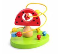 MagiDeal Gioco di Perline per Bambini di Perline in Legno Giocattolo Educativo Attività Manuale Sviluppo Motricità Fine Struttura Solida in Legno Adatto per, Fungo