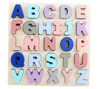MagiDeal Gioco Educativo Tavola Matematica Alfabetica Riconoscimento Colori Forme Legno Adatto per Regali Compleanno Cameretta, come descritto, Alfabeto capitale