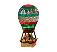 MagiDeal Globo di neve natalizio Globo d'acqua Decorazione natalizia Mongolfiera Figurina con canzoni musicali per amici Coppie, Orso