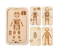 MagiDeal in Legno con Corpo, Giocattolo educativo, Decorazione Portatile, Leggero, a 4 Strati, per Bambine, età 3, 4, 5 e 6 Anni