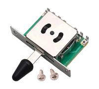 MagiDeal Interruttore a leva per pickup per chitarra, interruttore selettore pickup, riparazione e sostituzione, accessori professionali per strumenti musicali, Nero 3 Vie