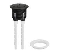 MagiDeal Interruttore a pulsante per WC, facile da installare, riparazione del serbatoio dell'acqua del WC rotondo da 38 mm, pulsanti per serbatoi, Nero