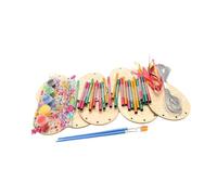 MagiDeal Kit Artigianale per campanelli eolici pasquali, Crea i Tuoi campanelli eolici in Legno Leggero, bomboniere Fai da Te per Feste di Compleanno per, Style D