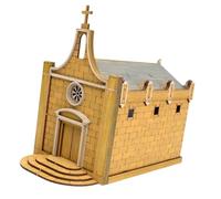 MagiDeal Kit Modello di Edificio Europeo 1/72, Modello di architettura Fai da Te, Giocattolo per Hobby, Collezione, Decorazione, casa in Legno in Miniatura Non