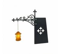 MagiDeal Lampada da Parete Lanterna Libreria Applique Sospensione Sconce Braccio Ferro Staffa a Riccioli Piastra con Motivo Traforato Stile Classico in Ferro , Style B