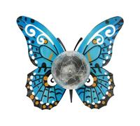 MagiDeal Luce Solare da Giardino a Forma di Farfalla, alimentata ad energia Solare, novità, Decorazione da Giardino per Esterni, in Ferro battuto, per Cortile,