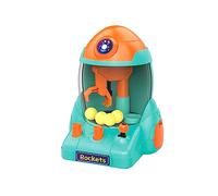 MagiDeal Macchina Acchiappa-Peluche, Gioco Arcade, Piccolo Giocattolo Elettronico, Mini Distributore Automatico di novità, per Bambini, Adulti, Giocattolo, Reg, Razzo Arancione